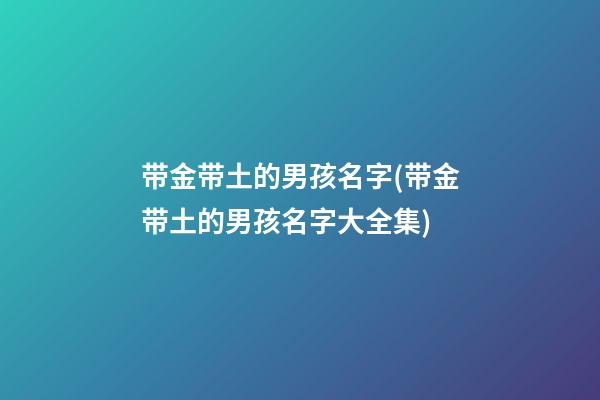 带金带土的男孩名字(带金带土的男孩名字大全集)