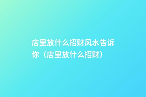 店里放什么招财风水告诉你（店里放什么招财）