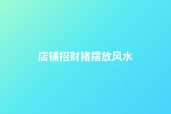 店铺招财猪摆放风水