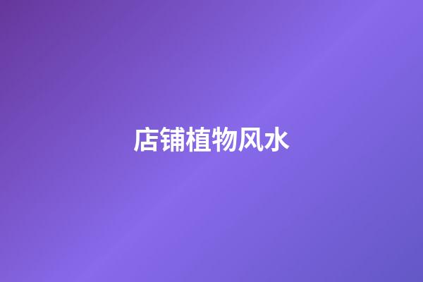 店铺植物风水
