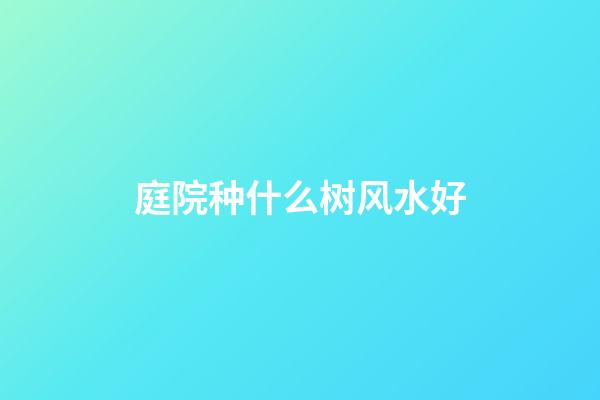 庭院种什么树风水好