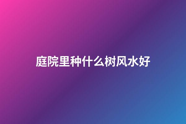 庭院里种什么树风水好