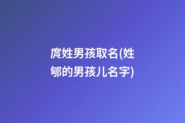 庹姓男孩取名(姓郇的男孩儿名字)
