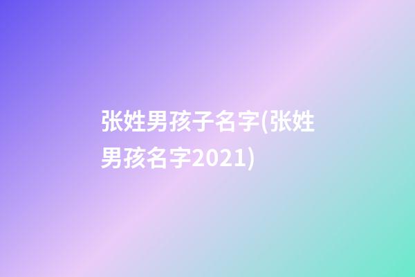 张姓男孩子名字(张姓男孩名字2021)