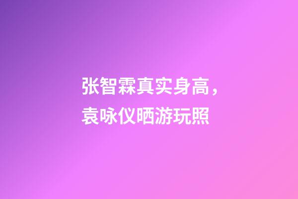 张智霖真实身高，袁咏仪晒游玩照-第1张-观点-玄机派