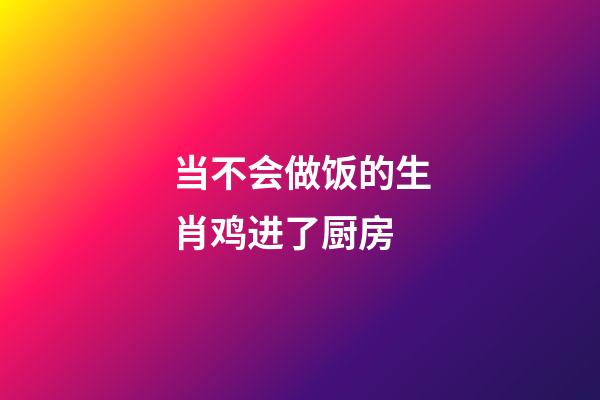 当不会做饭的生肖鸡进了厨房