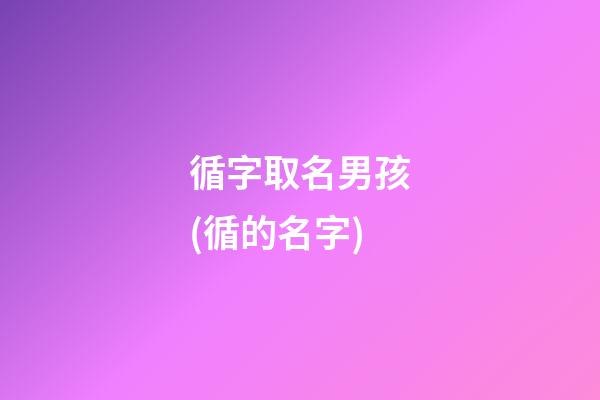 循字取名男孩(循的名字)