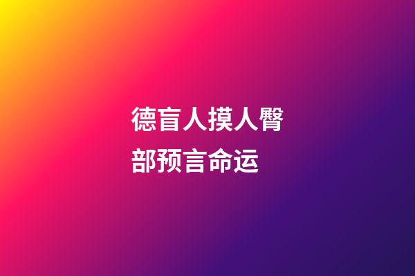 德盲人摸人臀部预言命运
