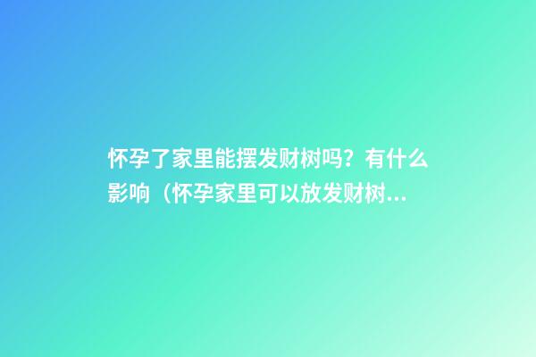 怀孕了家里能摆发财树吗？有什么影响（怀孕家里可以放发财树吗）