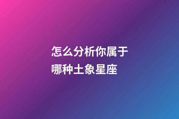 怎么分析你属于哪种土象星座-第1张-星座运势-玄机派