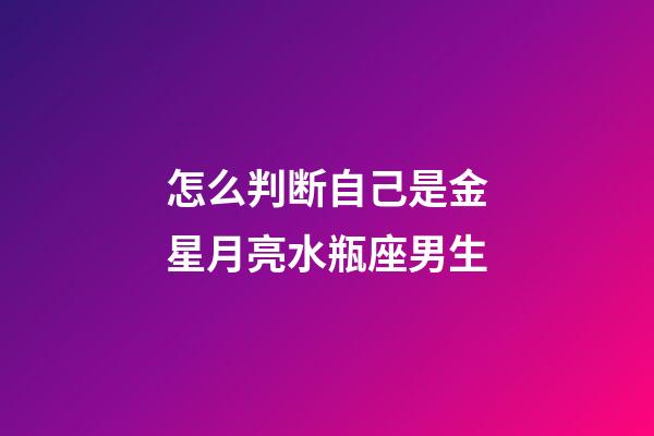 怎么判断自己是金星月亮水瓶座男生-第1张-星座运势-玄机派