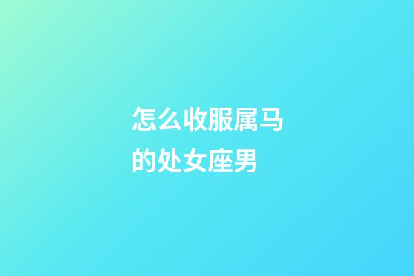 怎么收服属马的处女座男-第1张-星座运势-玄机派