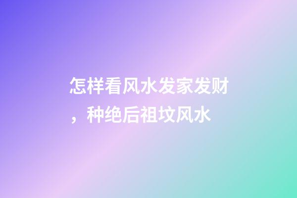 怎样看风水发家发财，种绝后祖坟风水-第1张-观点-玄机派