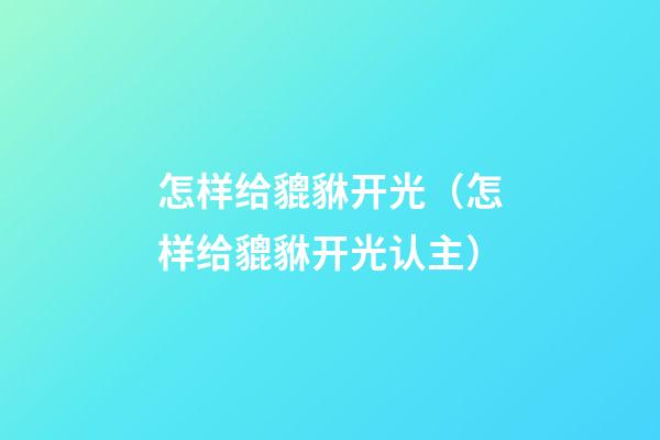 怎样给貔貅开光（怎样给貔貅开光认主）