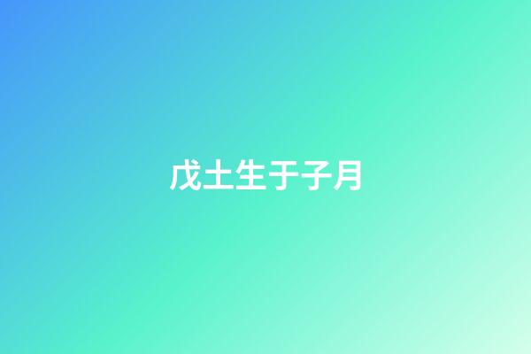 戊土生于子月