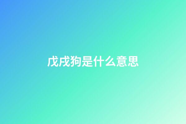 戊戌狗是什么意思