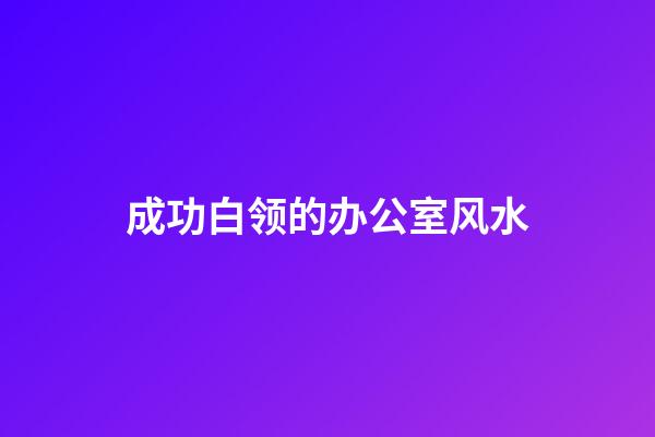 成功白领的办公室风水