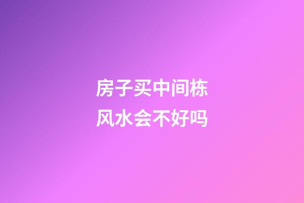 房子买中间栋风水会不好吗