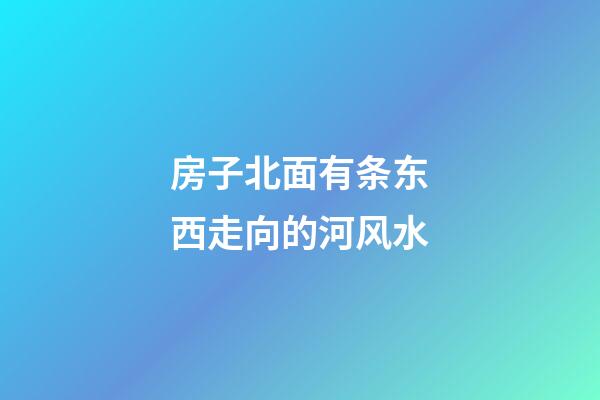 房子北面有条东西走向的河风水