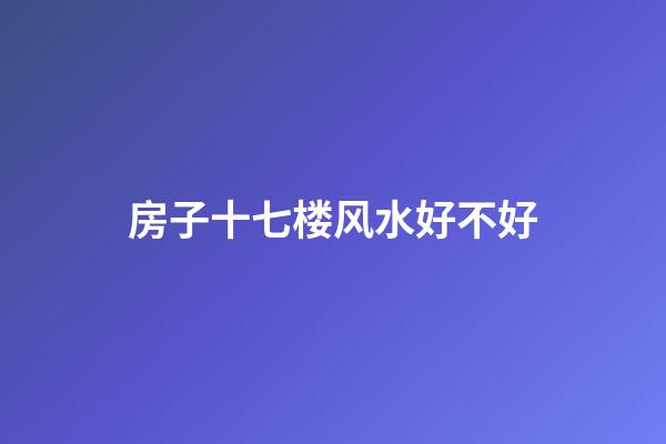房子十七楼风水好不好