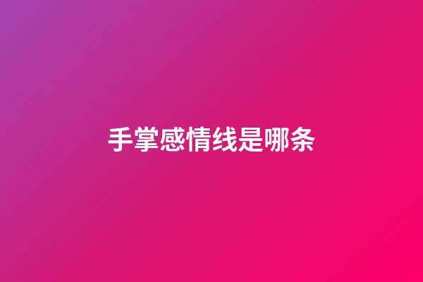 手掌感情线是哪条
