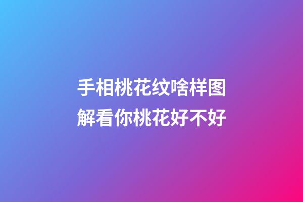 手相桃花纹啥样图解看你桃花好不好