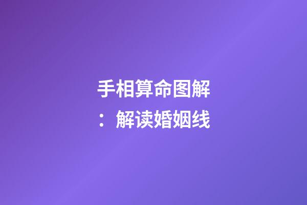 手相算命图解：解读婚姻线