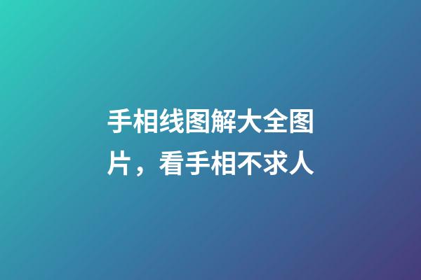 手相线图解大全图片，看手相不求人-第1张-观点-玄机派