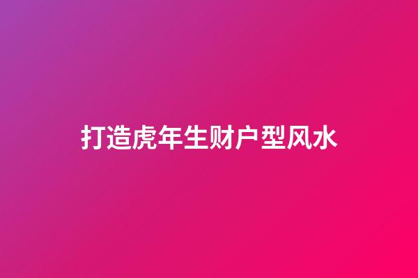 打造虎年生财户型风水