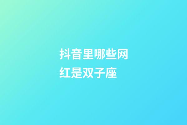 抖音里哪些网红是双子座-第1张-星座运势-玄机派