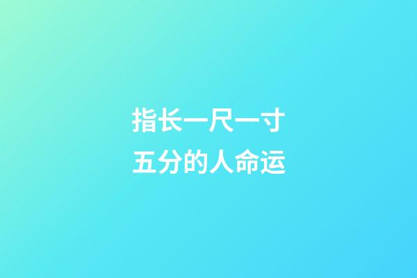 指长一尺一寸五分的人命运
