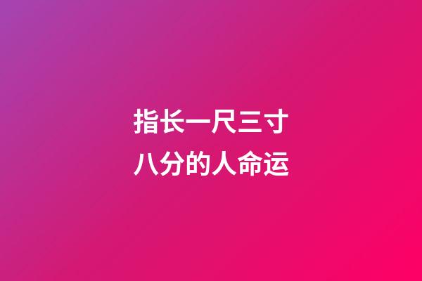 指长一尺三寸八分的人命运