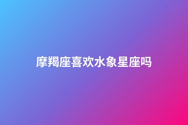 摩羯座喜欢水象星座吗-第1张-星座运势-玄机派