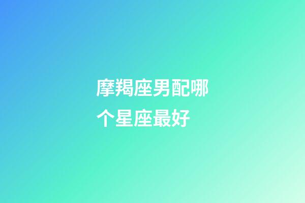 摩羯座男配哪个星座最好-第1张-星座运势-玄机派