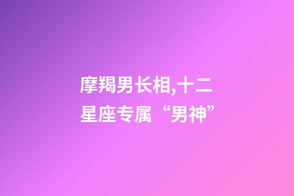 摩羯男长相,十二星座专属“男神”-第1张-观点-玄机派