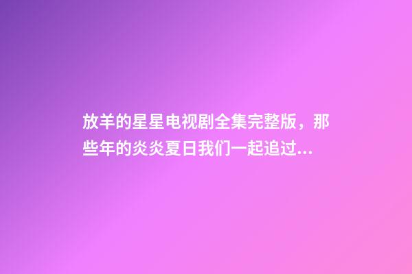 放羊的星星电视剧全集完整版，那些年的炎炎夏日我们一起追过的剧——放羊的星星-第1张-观点-玄机派