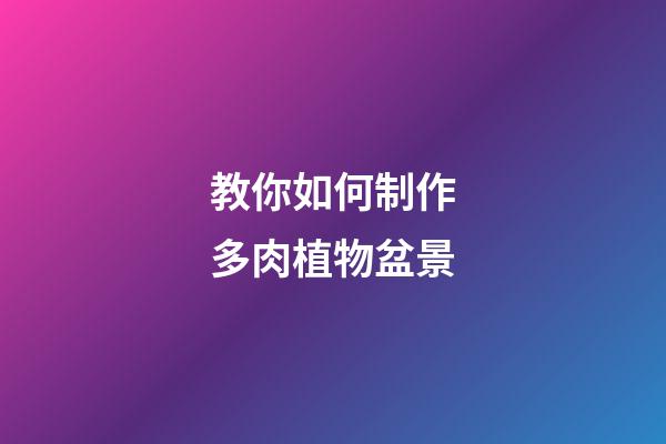 教你如何制作多肉植物盆景