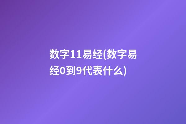 数字11易经(数字易经0到9代表什么)