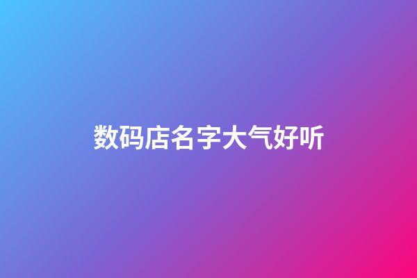 数码店名字大气好听