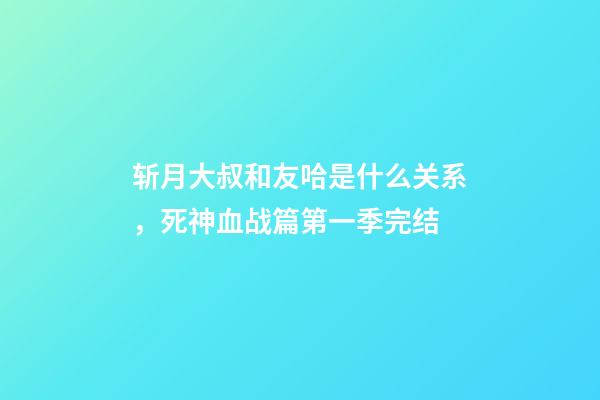 斩月大叔和友哈是什么关系，死神血战篇第一季完结-第1张-观点-玄机派