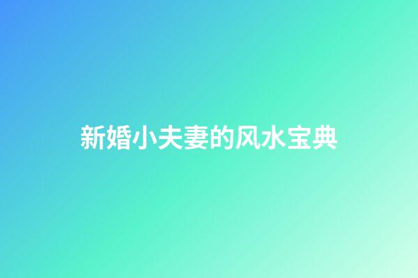 新婚小夫妻的风水宝典