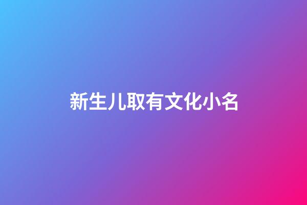 新生儿取有文化小名