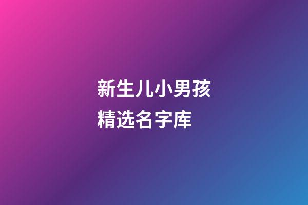 新生儿小男孩精选名字库