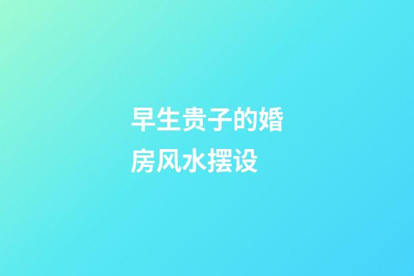 早生贵子的婚房风水摆设