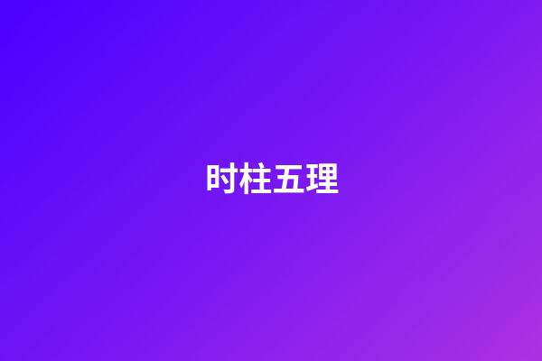 时柱五理