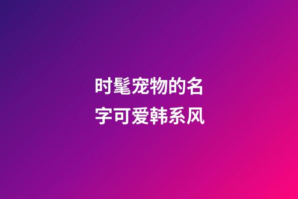 时髦宠物的名字可爱韩系风