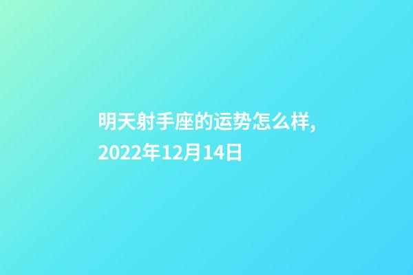 明天射手座的运势怎么样,2022年12月14日-第1张-观点-玄机派