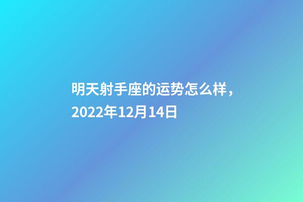 明天射手座的运势怎么样，2022年12月14日-第1张-观点-玄机派