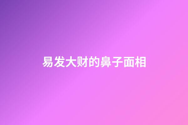 易发大财的鼻子面相