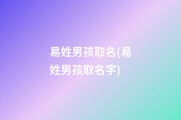 易姓男孩取名(易姓男孩取名字)